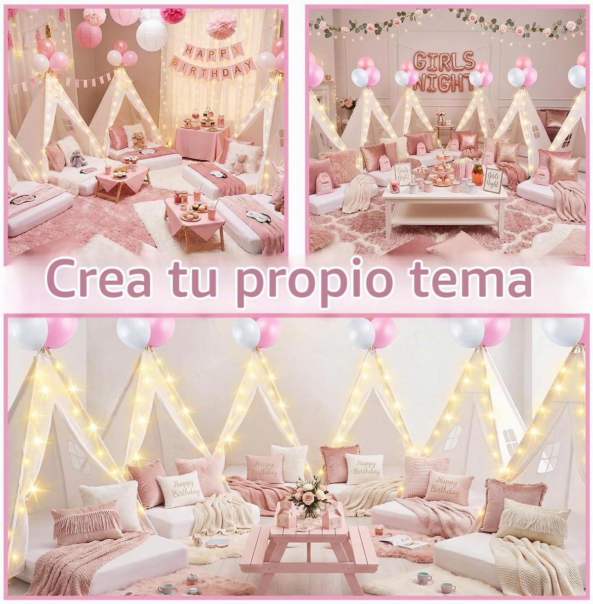 Lemosae Paquete de 6 Tiendas de Campaña Tipi para Pijamadas para Ni...