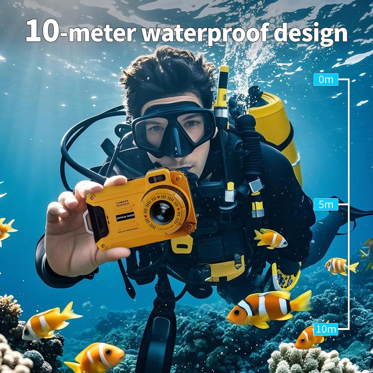 Cámara digital impermeable de 48 MP con tarjeta TF de 32 GB | Panta...