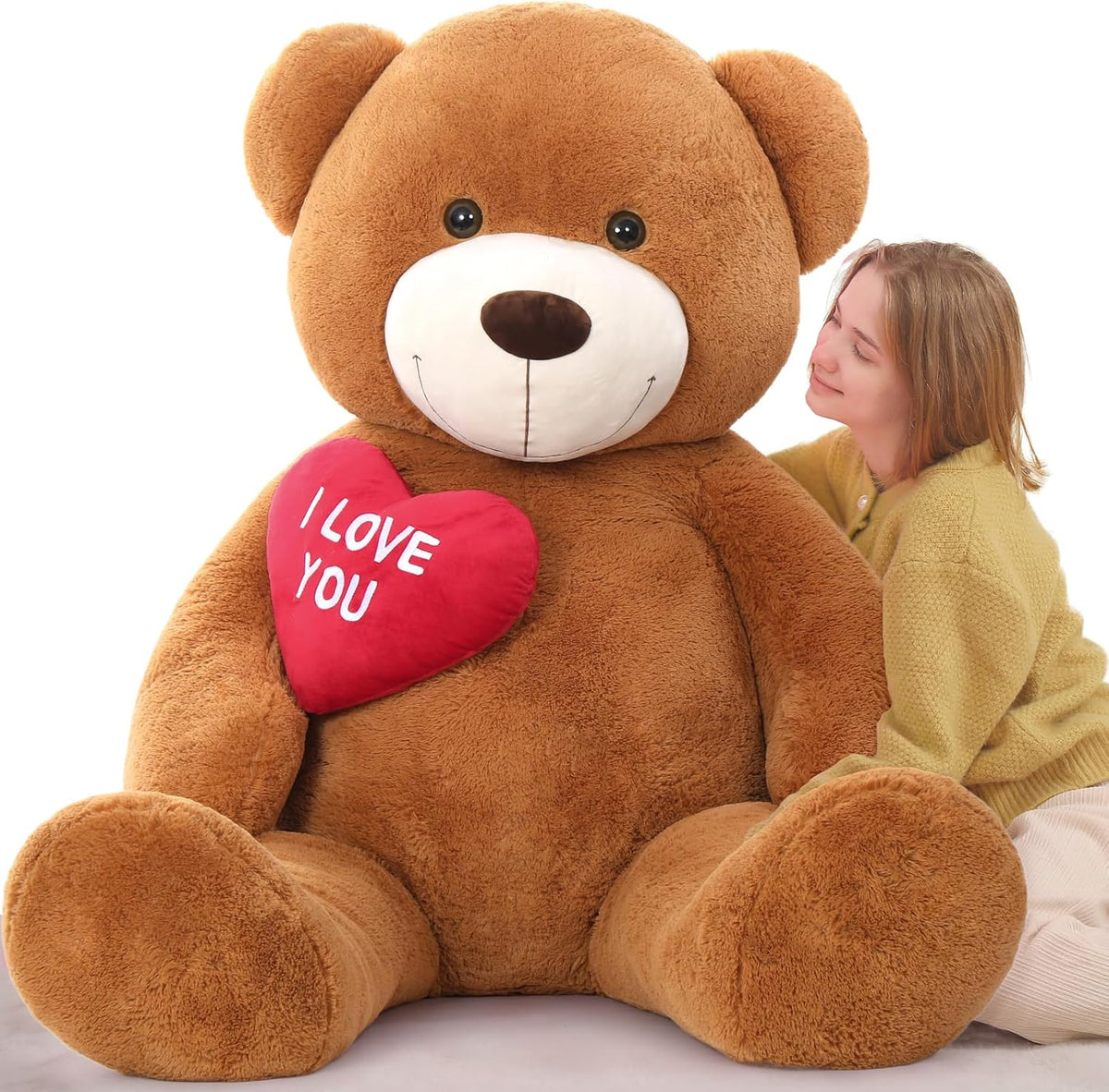 BENINY Oso de Peluche Gigante de 1.52 m con Corazón, Oso de Peluche...