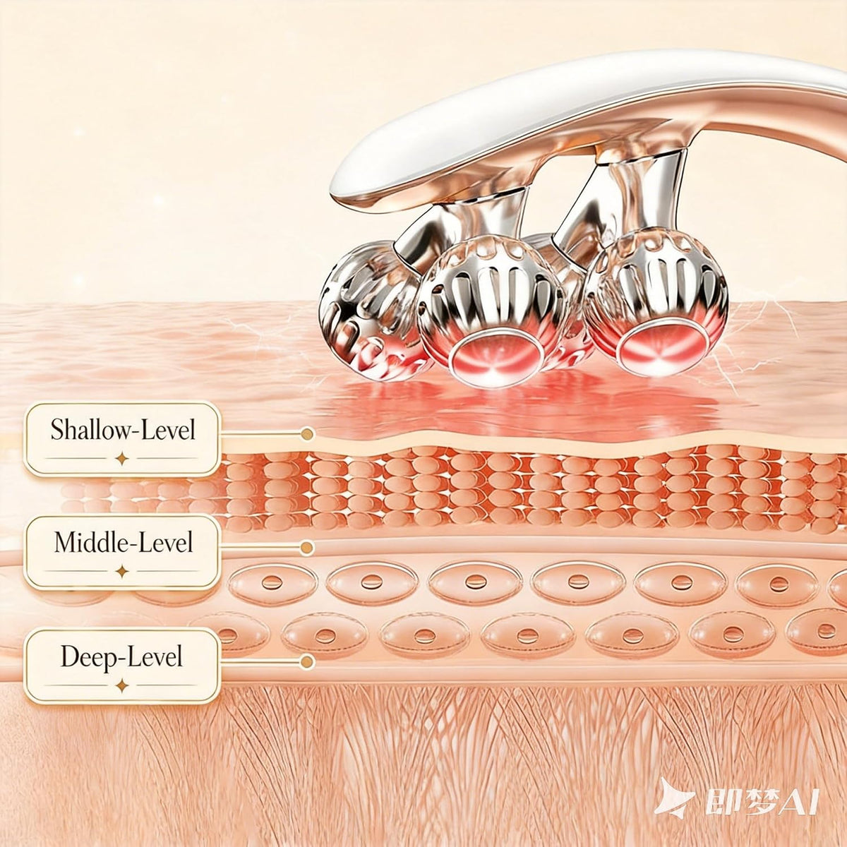 Herramienta de masajeador facial Dispositivo de microcorriente: Esc...
