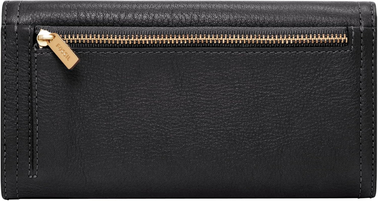 Fossil Cartera Logan de piel con bloqueo RFID para mujer