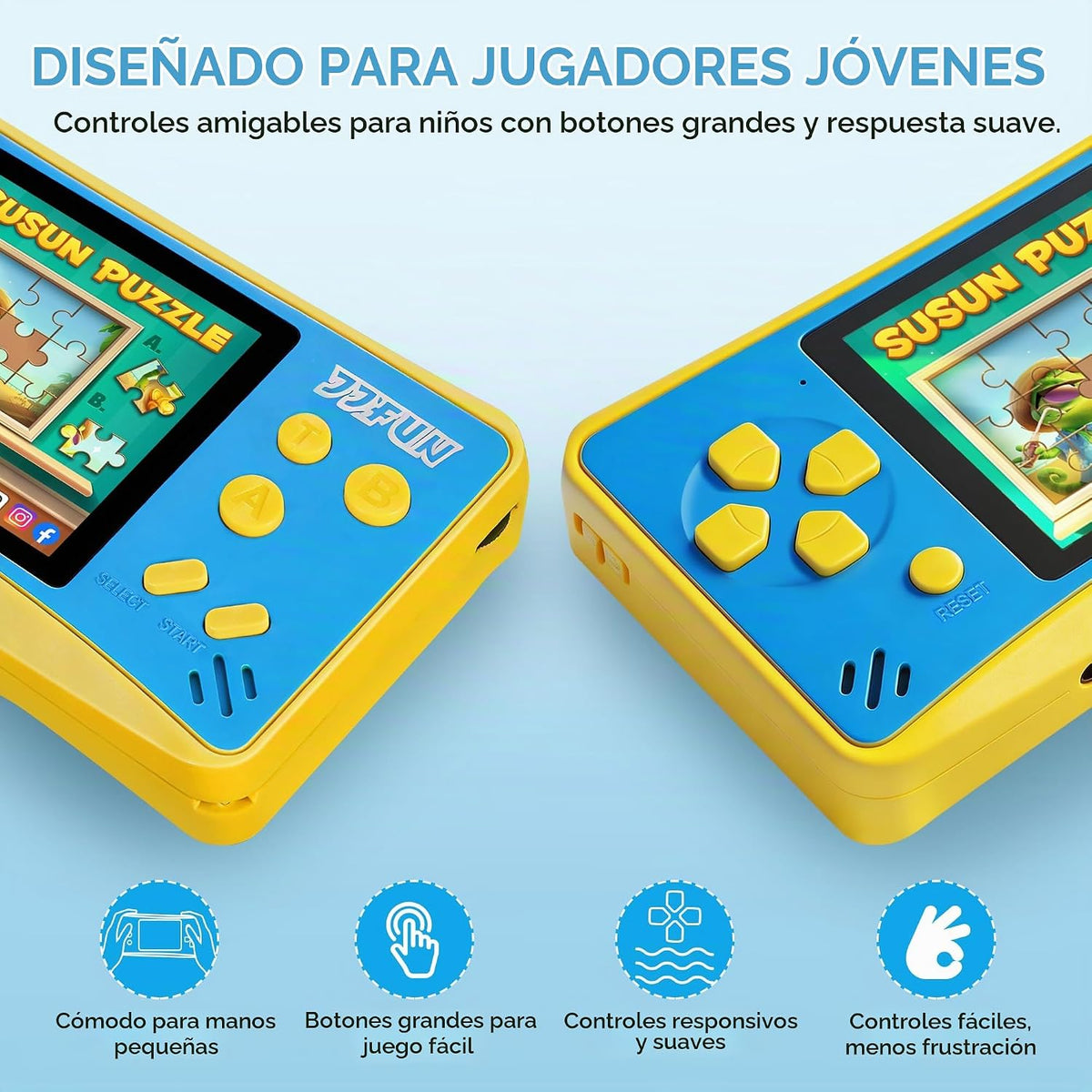 168 Reproductor de videojuegos incorporado Plug &amp; Play de mano...