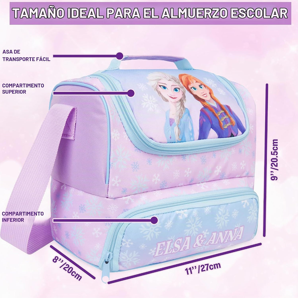 Get Trend Disney Frozen Girls Bolsa de almuerzo aislada para la esc...