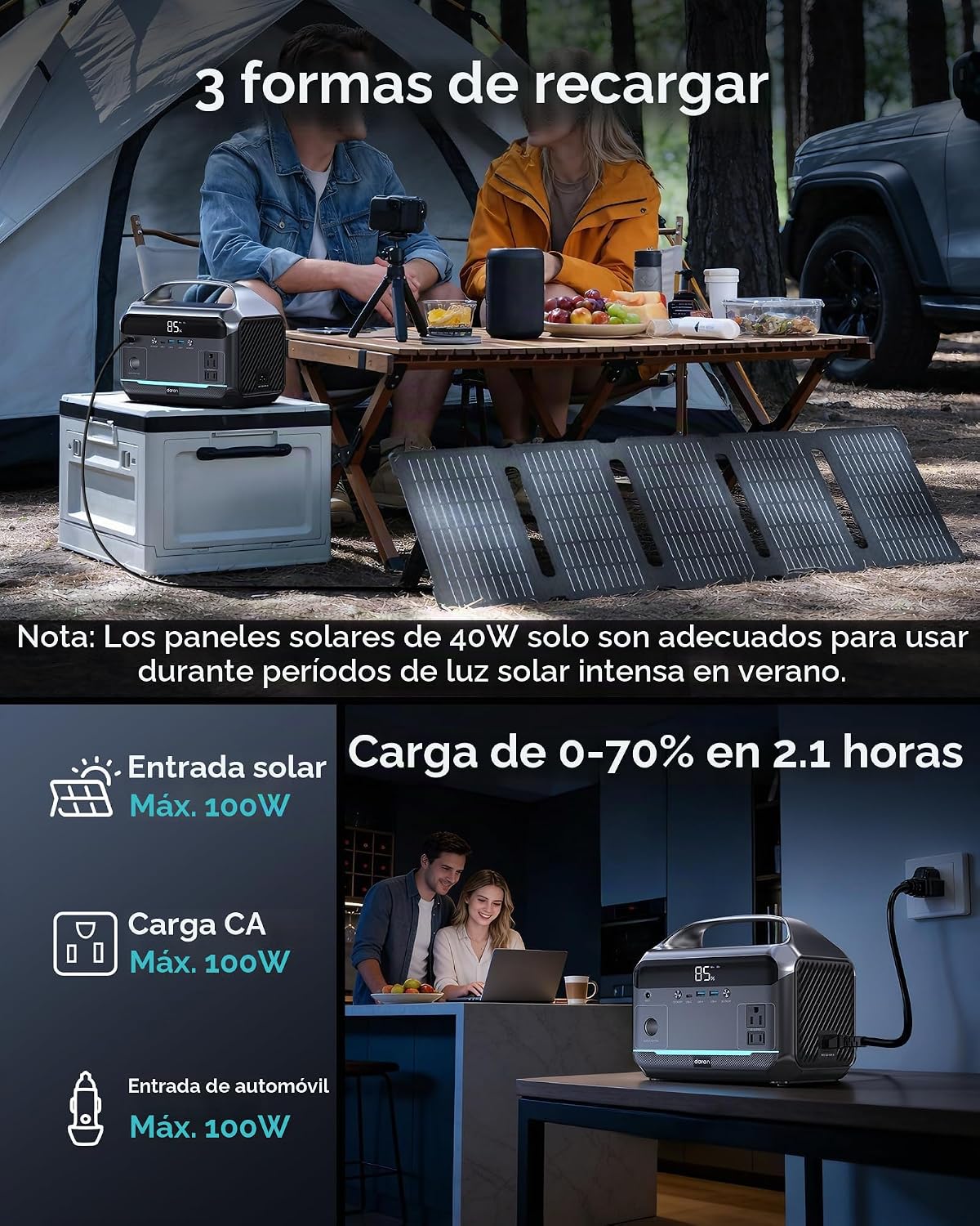 Estación de energía portátil de 90,000mAh, batería de respaldo LiFe...