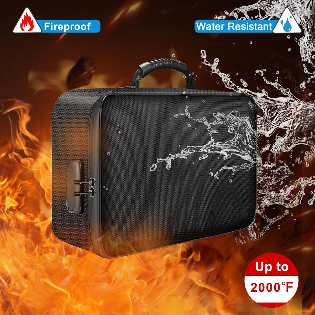 DocSafe - Bolsa de documentos con cerradura, funda de almacenamient...