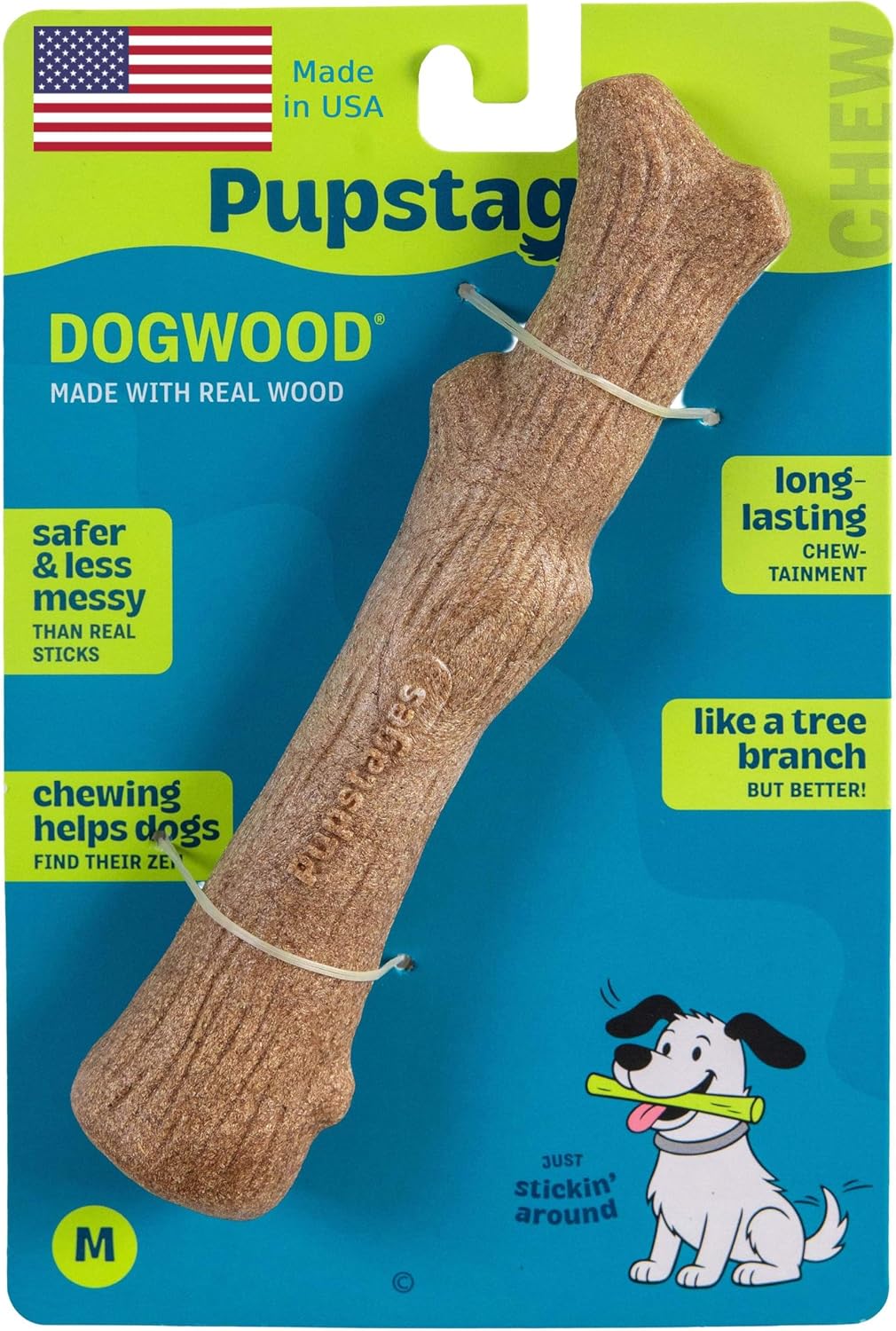 Petstages Dogwood Juguete Masticable Duradero para Perros, Mediano...