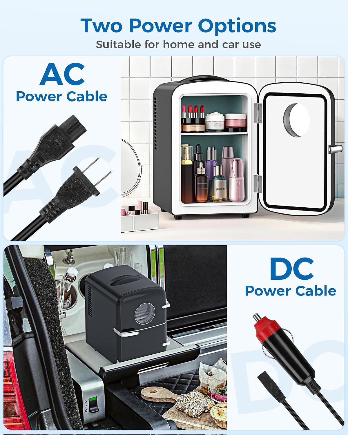 Electactic Mini refrigerador de 4L\/6 latas para encimera de dormit...
