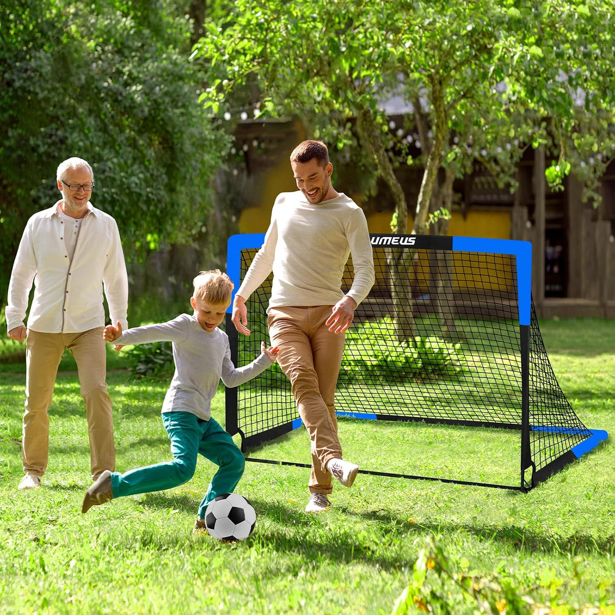 Porterías de fútbol para niños para patio trasero, juego de 2, 4 x...