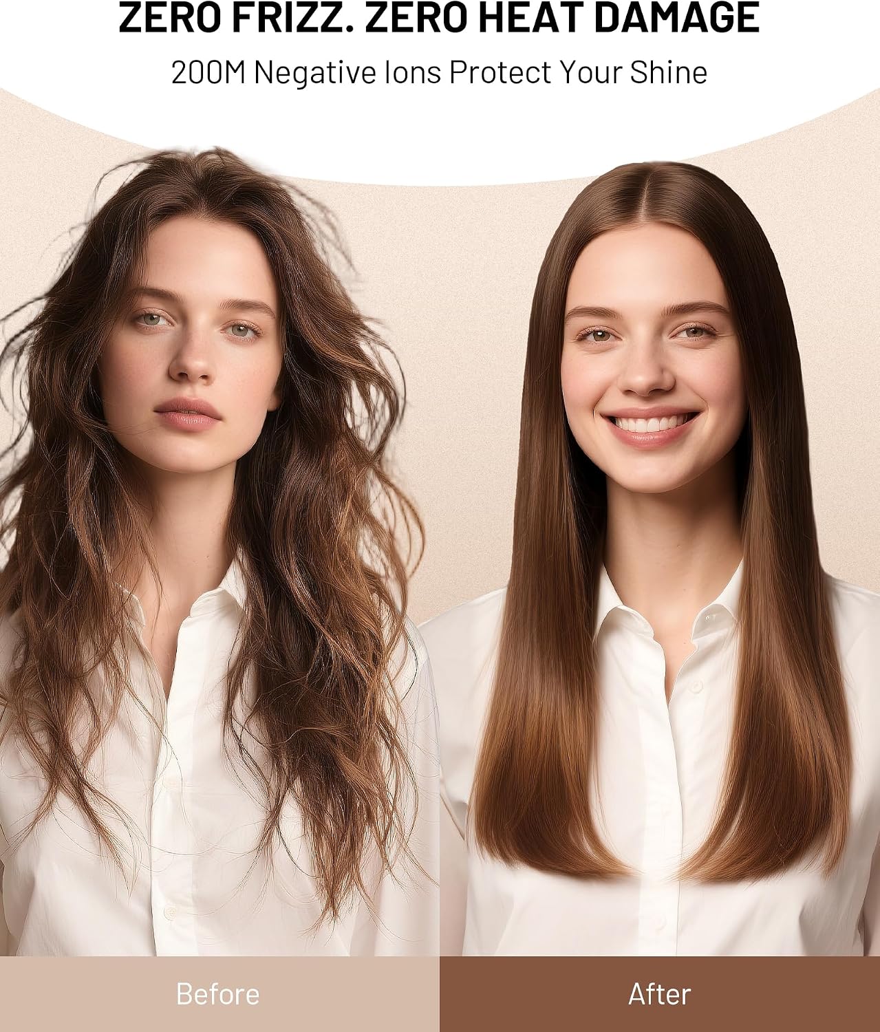 Secador de pelo iónico infrarrojo de doble voltaje, secador de pelo...