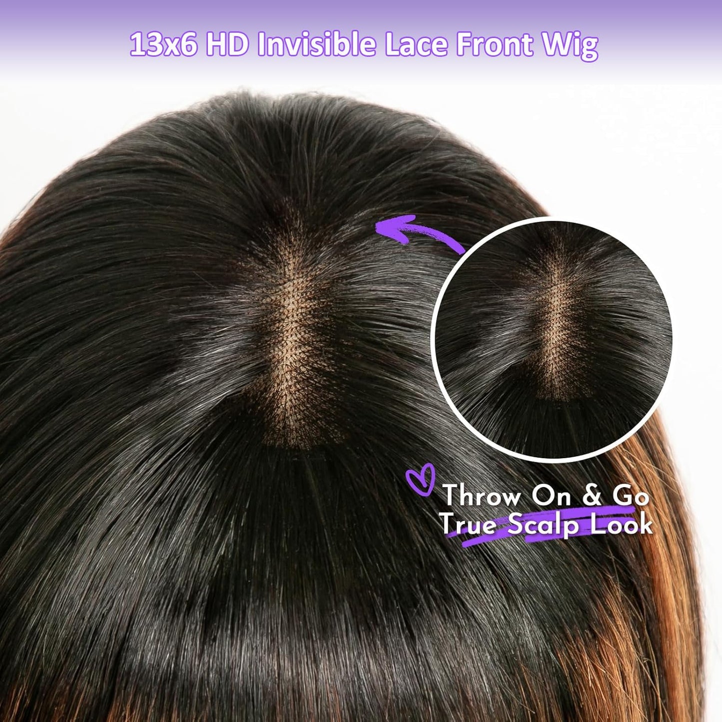 JINXIMEIHE Pelucas de cabello humano ondulado con flequillo de 13 x...