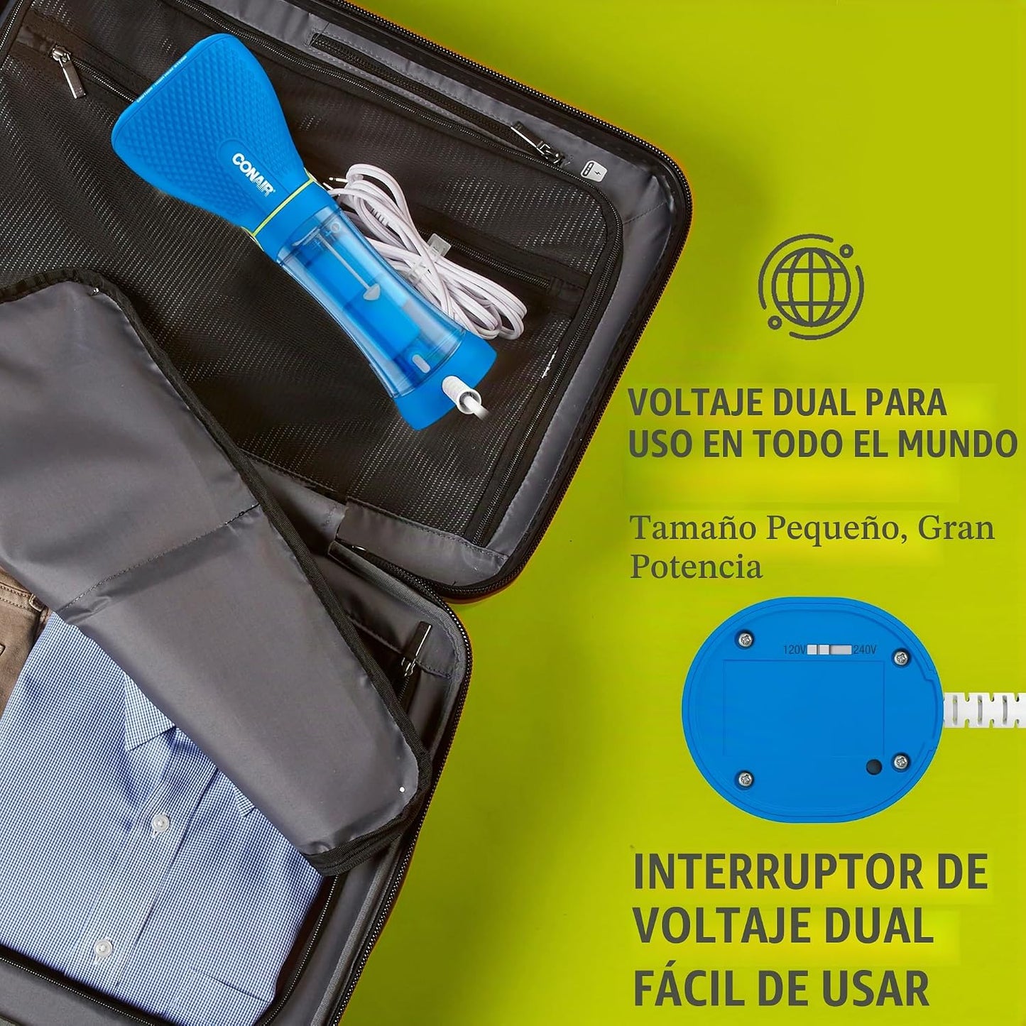 Conair Vaporizador de Prendas de Mano para Ropa - Vapor Potente: Ta...