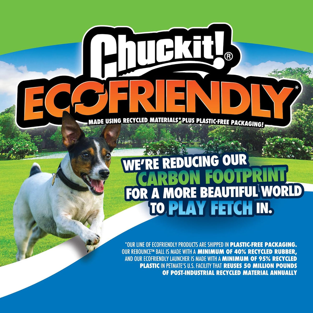 Chuckit! Bola de perro EcoFetch de edición limitada, mediana (6.35...
