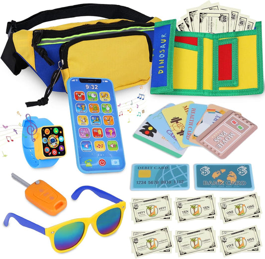 Learn2M Monedero de juego para niños pequeños de 3 a 6 años, mi pri...