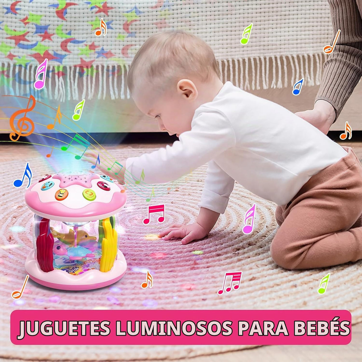 Letapapa Juguetes para bebés de 6 a 12 meses, proyector giratorio O...