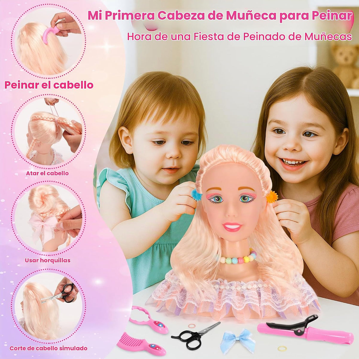 41 piezas de muñeca de lujo para niñas y niños, para maquillaje y p...
