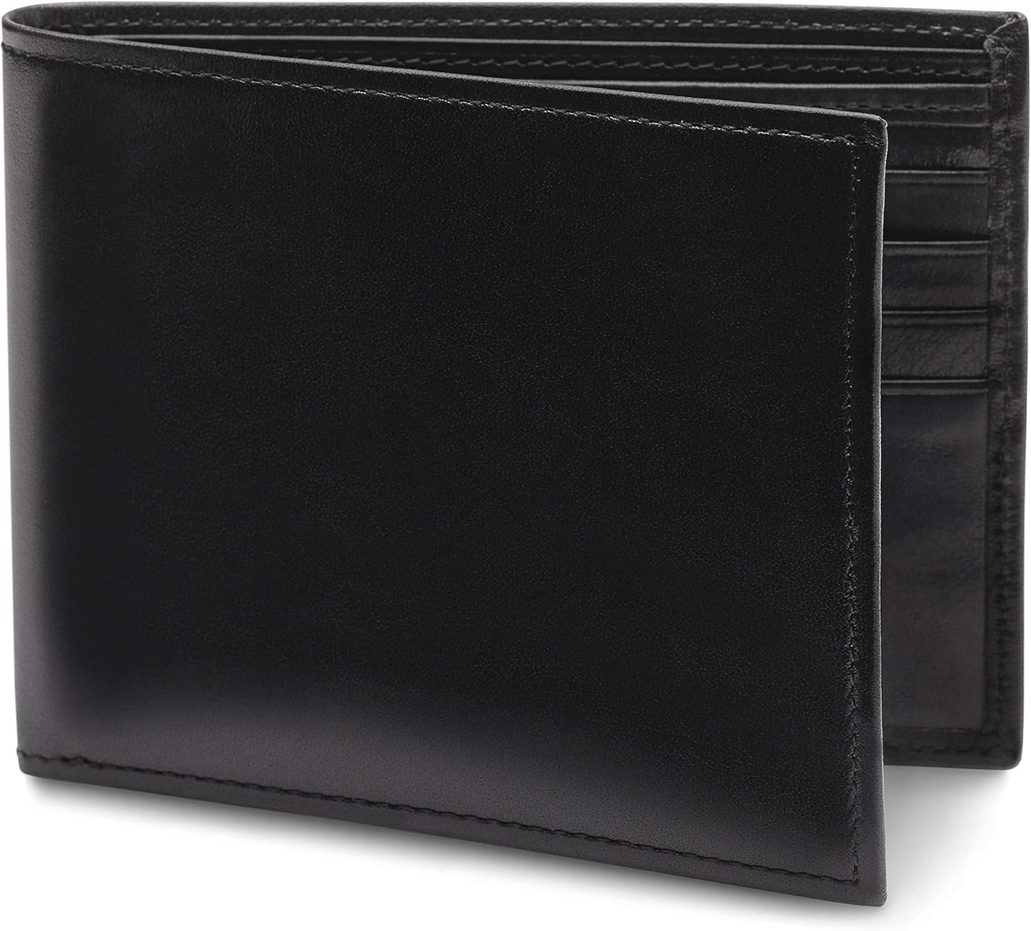 Bosca Cartera de 8 bolsillos para hombre en piel vieja - RFID, Negro -