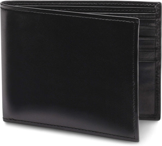 Bosca Cartera de 8 bolsillos para hombre en piel vieja - RFID, Negro -