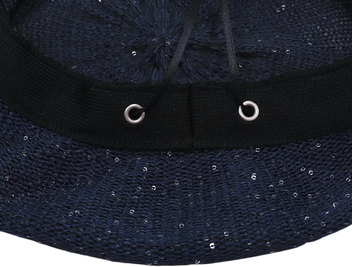 MOSSTYUS Boina ligera de encaje para mujer, diseño floral, transpir...