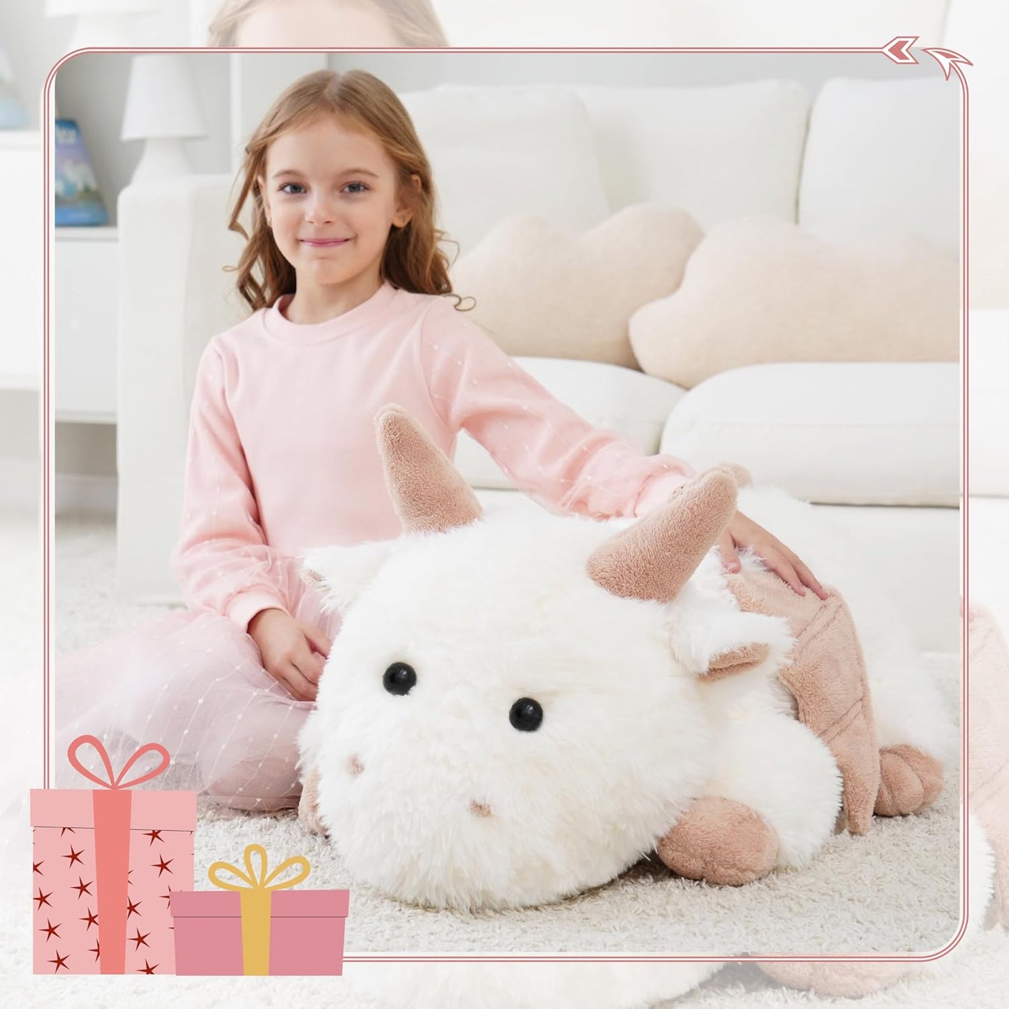 EEYQR Peluche de dragón gigante, juguete de peluche grande y suave,...