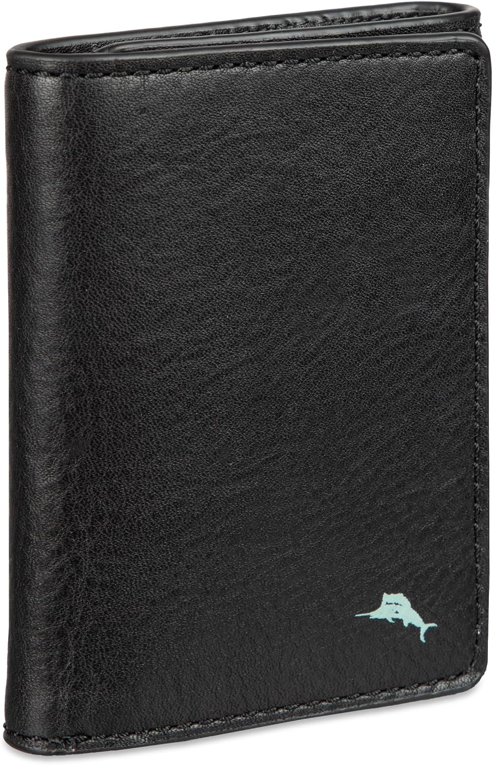 Tommy Bahama Billetera Trifold de cuero para hombre Negro