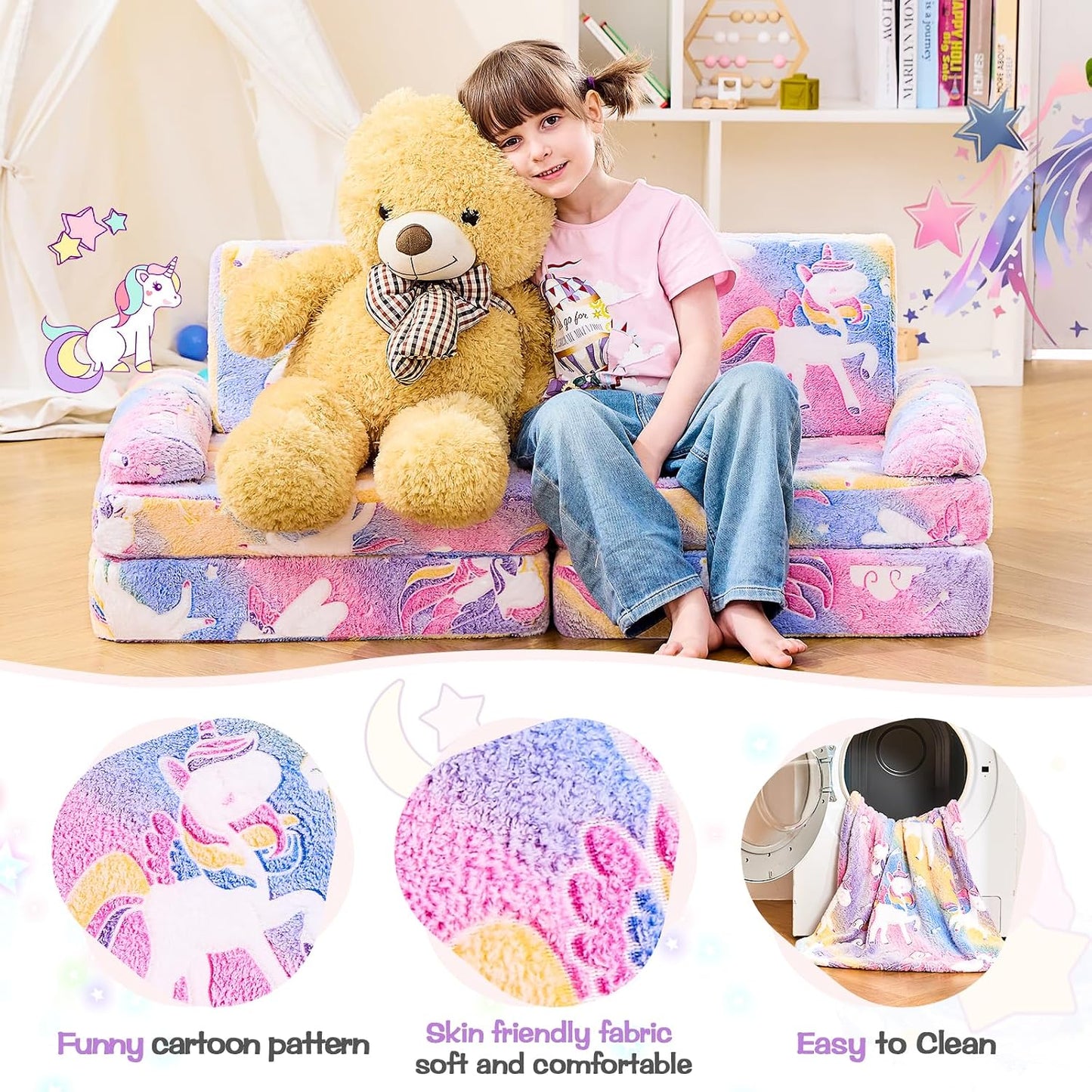 Sofá Modular Infantil de Juego IFNOW, Sofá para Niños Pequeños, Sof...