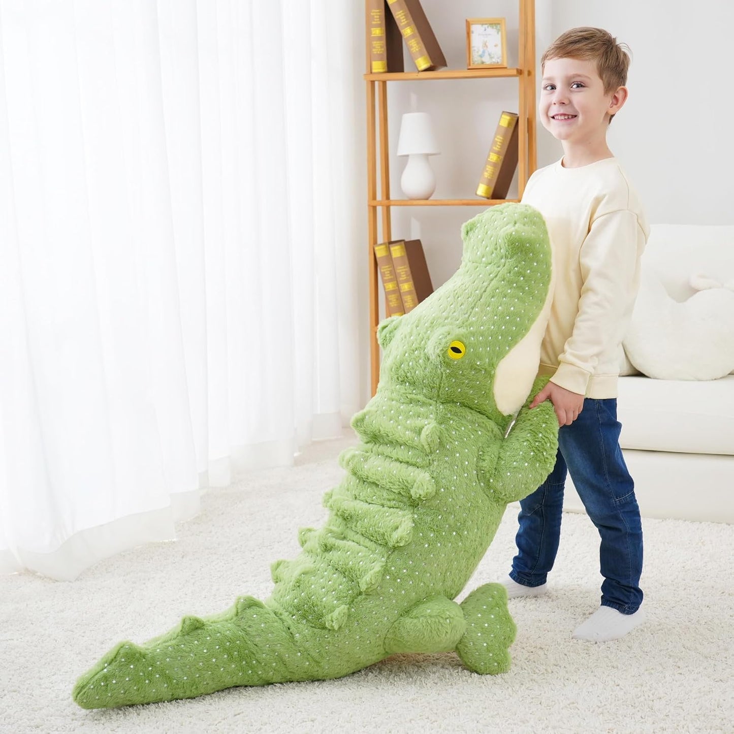 EEYQR - Animales de peluche de cocodrilo gigante, animales de peluc...