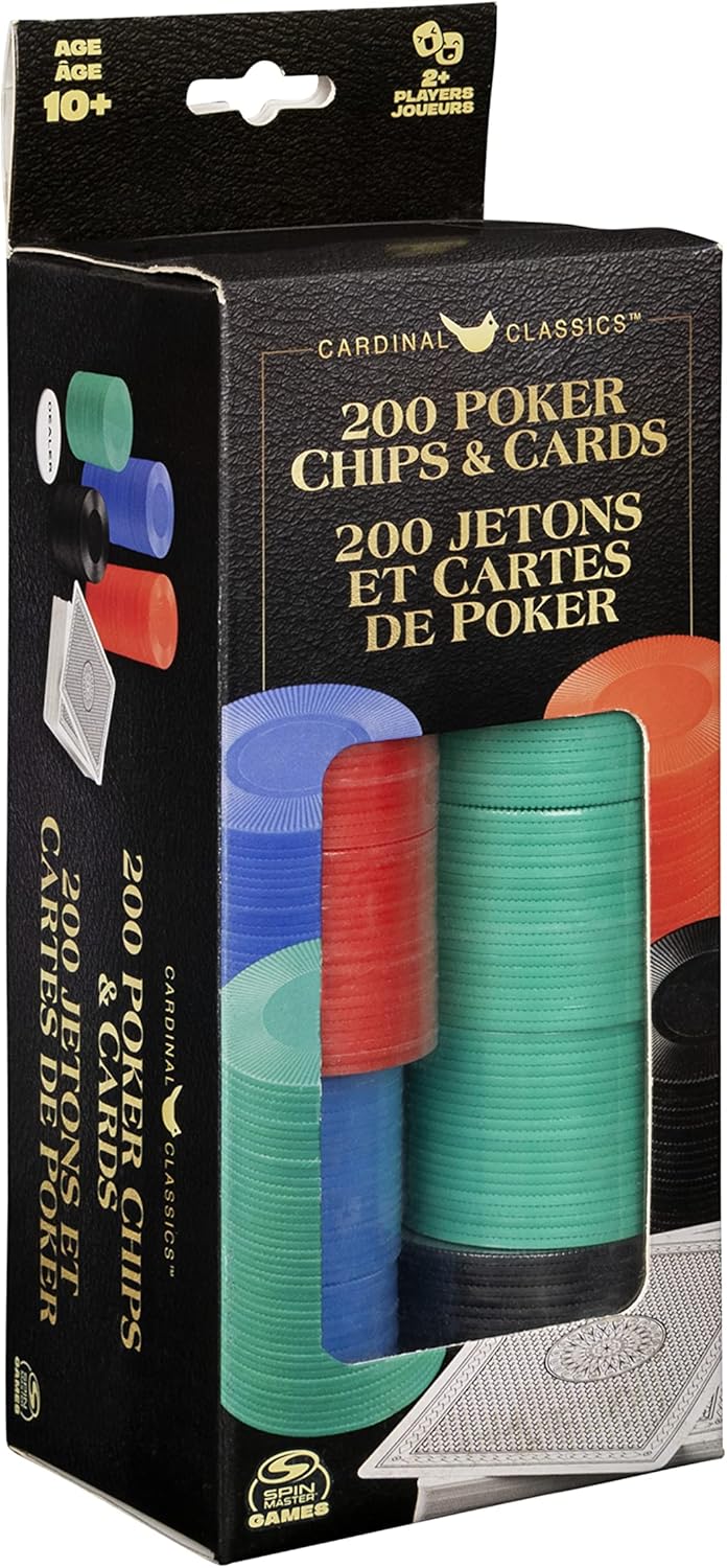 Spin Master Games Cardinal Classics, Juego de 200 fichas de póquer...