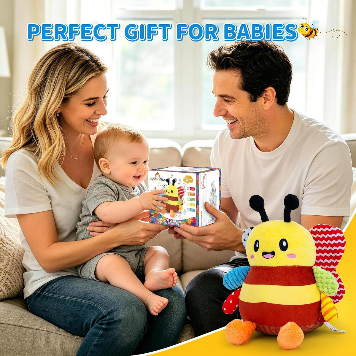 Juguetes para bebés de 12 a 18 meses, juguete musical de peluche pa...