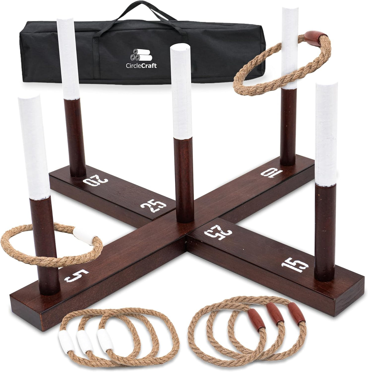 Juego de lanzamiento de anillos CircleCraft, incl. 6 anillos de cue...