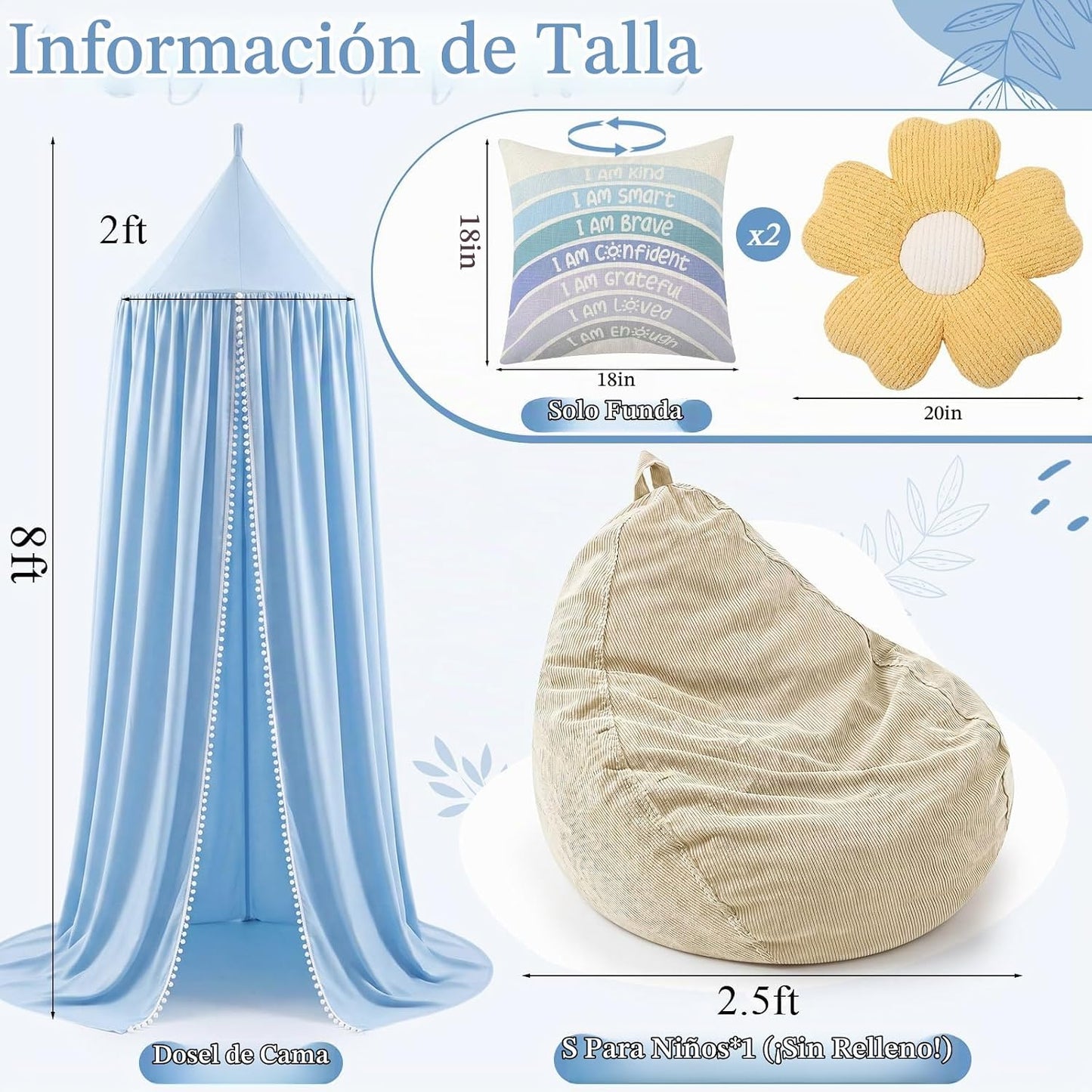 Juego de rincón de lectura para niños con tienda de campaña, funda...