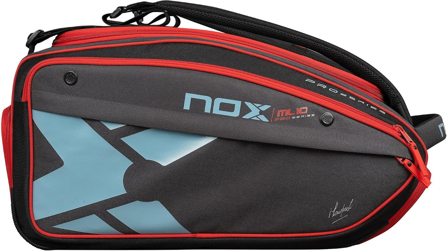 Bolso de pádel compacto NOX AT10 Competition XL | Paletero Versátil...