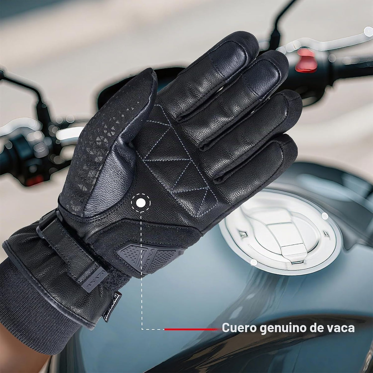 VXW Guantes de motocicleta de invierno para hombres y mujeres, impe...