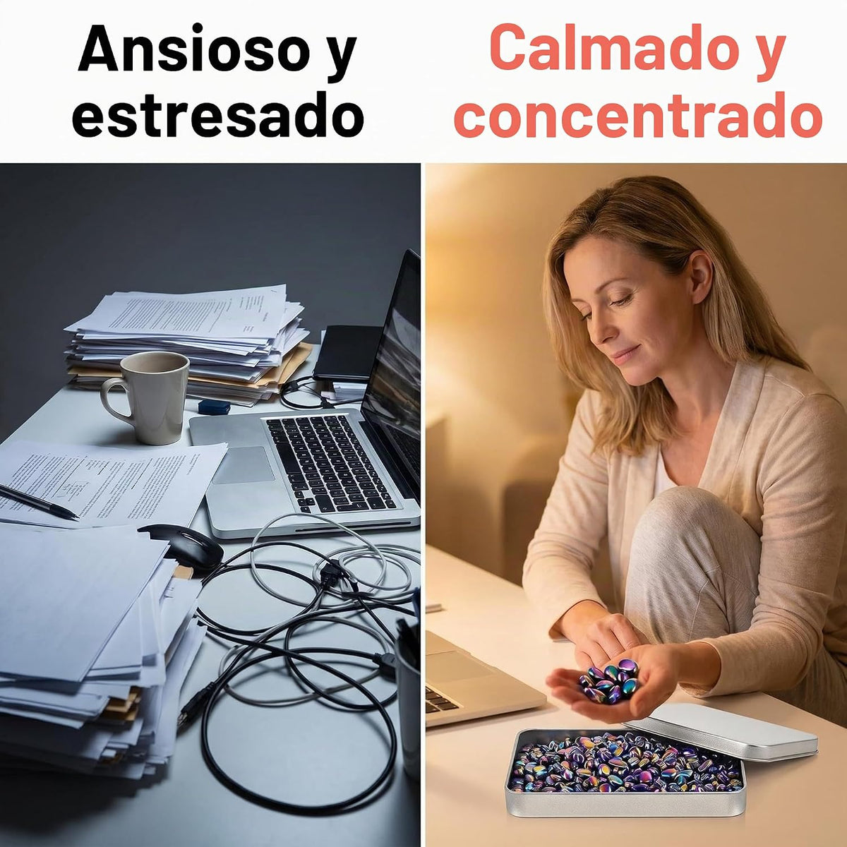 Más de 600 piedras sensoriales para adultos y herramientas para ali...