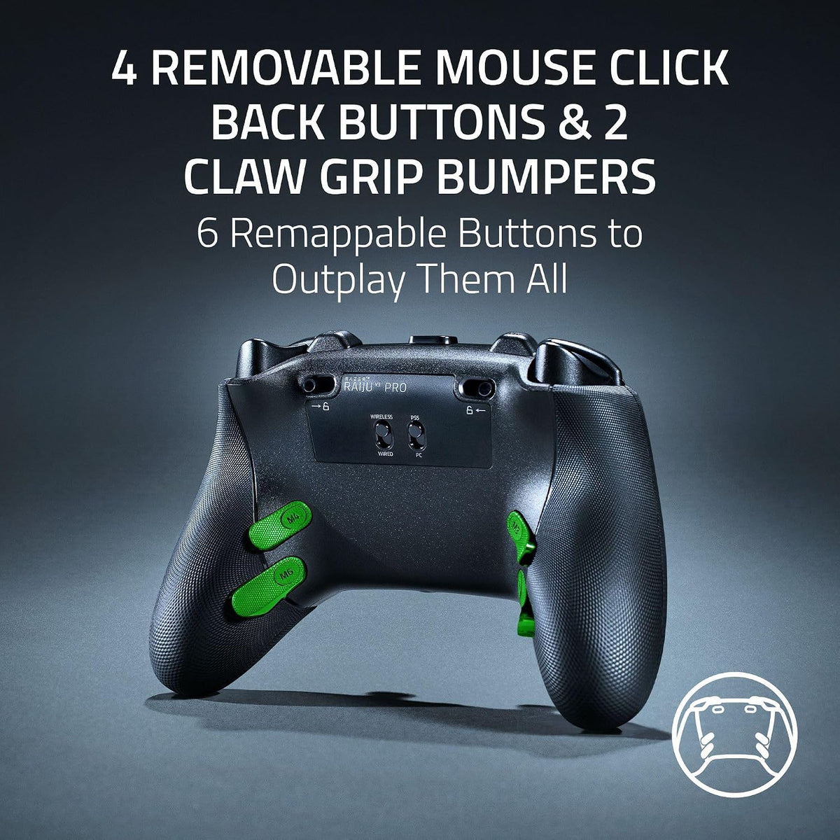Controlador inalámbrico Razer Raiju V3 Pro con licencia oficial par...