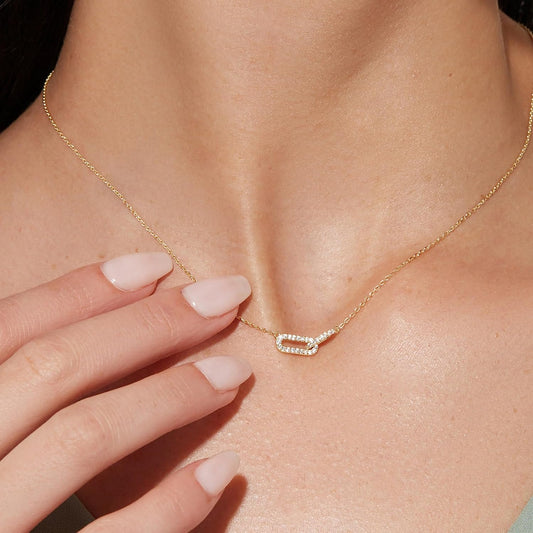 Freekiss Collar con dije de oro para mujer, delicado, de diamantes,...