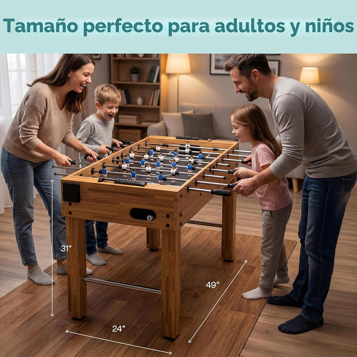 SereneLife Mesa de futbolín de 48 pulgadas, mesa de juego de fútbol...