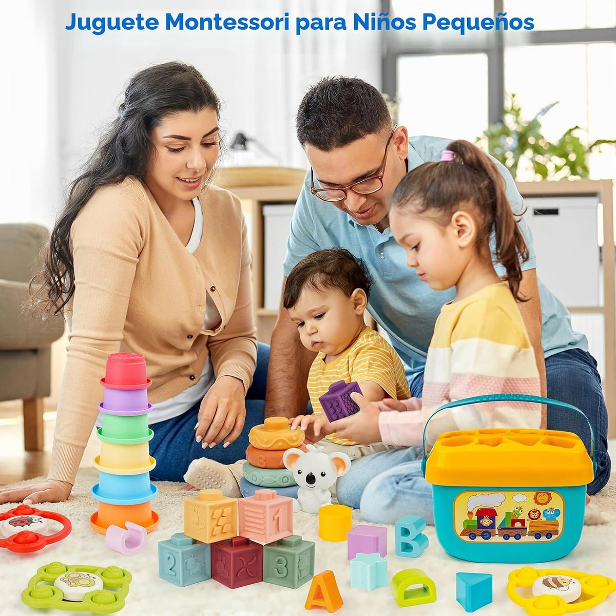 Juguetes Montessori para bebés de 6\u201312\u201318 meses con clasi...
