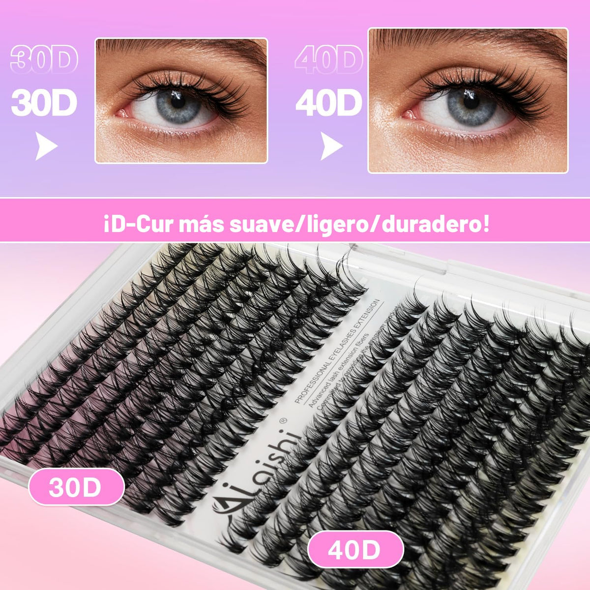 Kit de racimos de pestañas, extensiones de pestañas en racimo DIY 9...