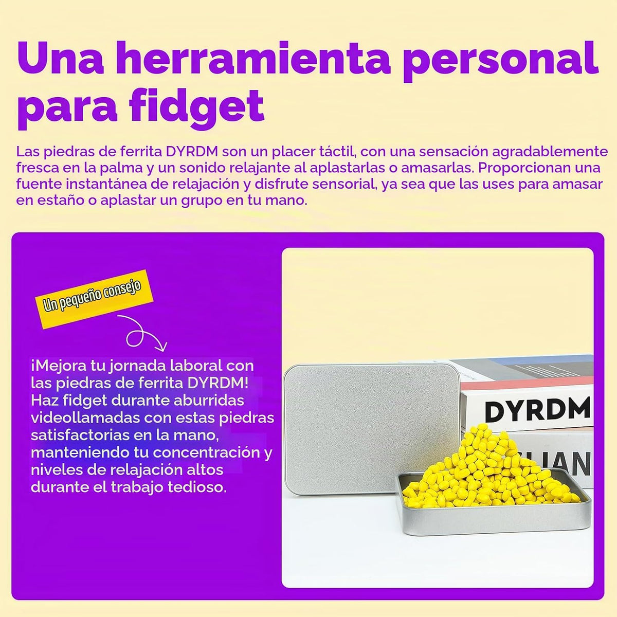 DYRDM Masilla de ferrita 500+ amarillo, accesorio de escritorio par...