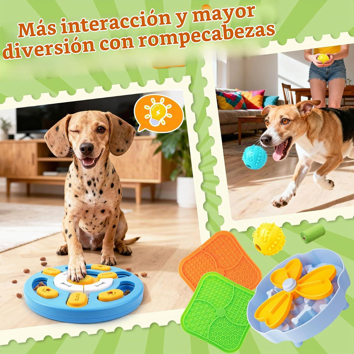 Forfon Juguetes de rompecabezas para perros seleccionados para el a...