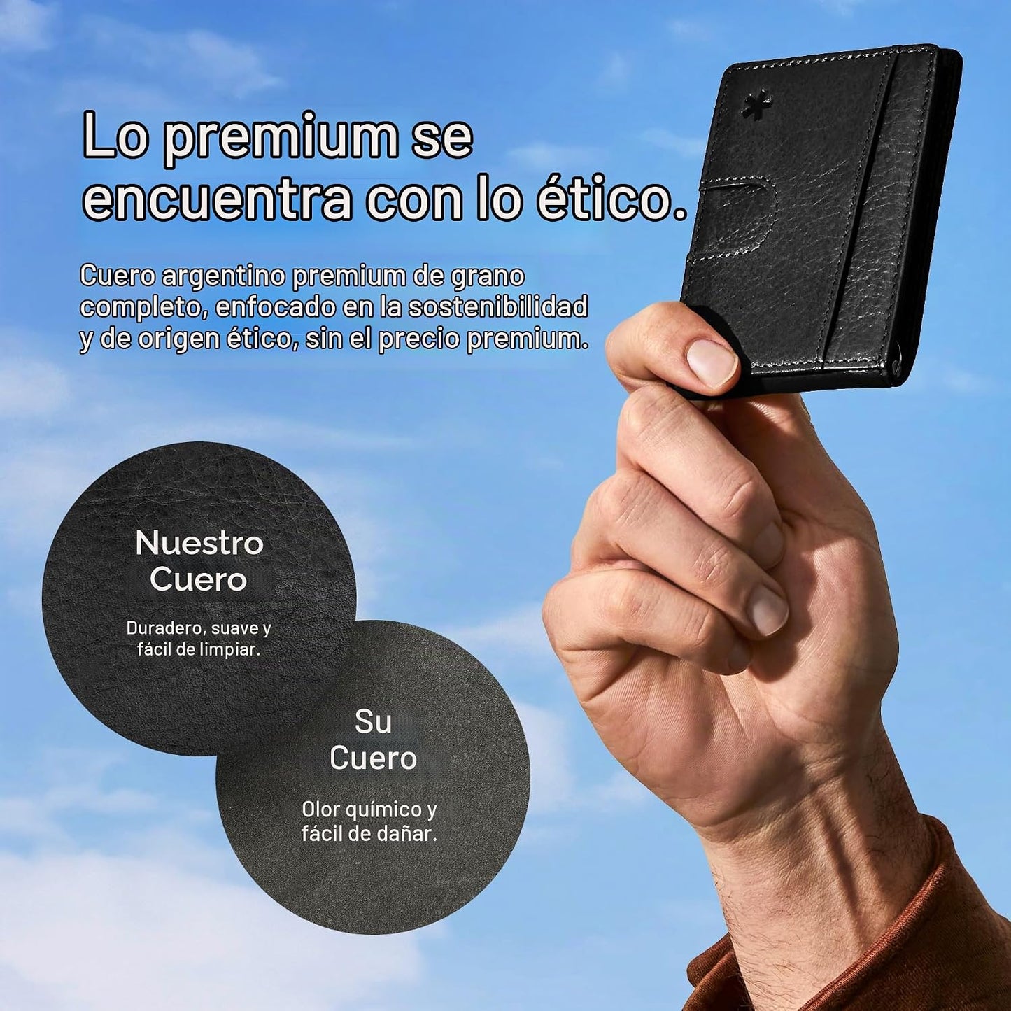 Swear Brands Billetera delgada con clip para dinero, cartera minima...