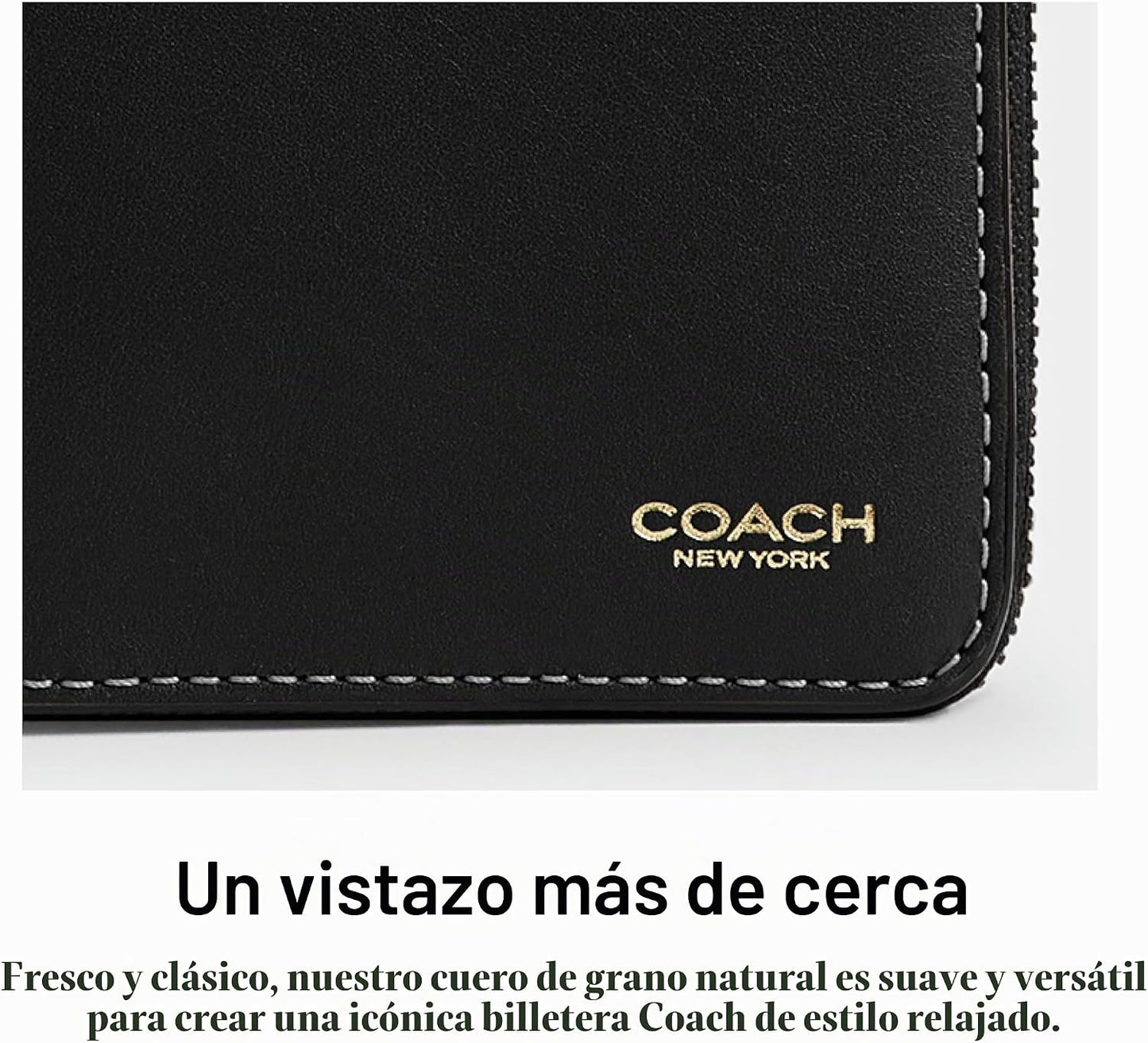 Coach Monedero con cremallera alrededor para hombre
