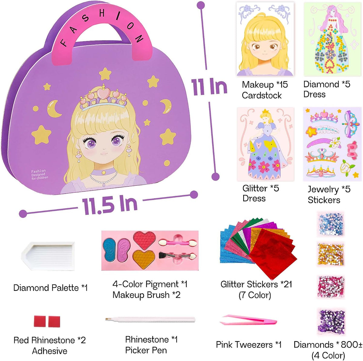 iGetooy Juego de disfraces 4 en 1, maquillaje de princesa fantasía,...