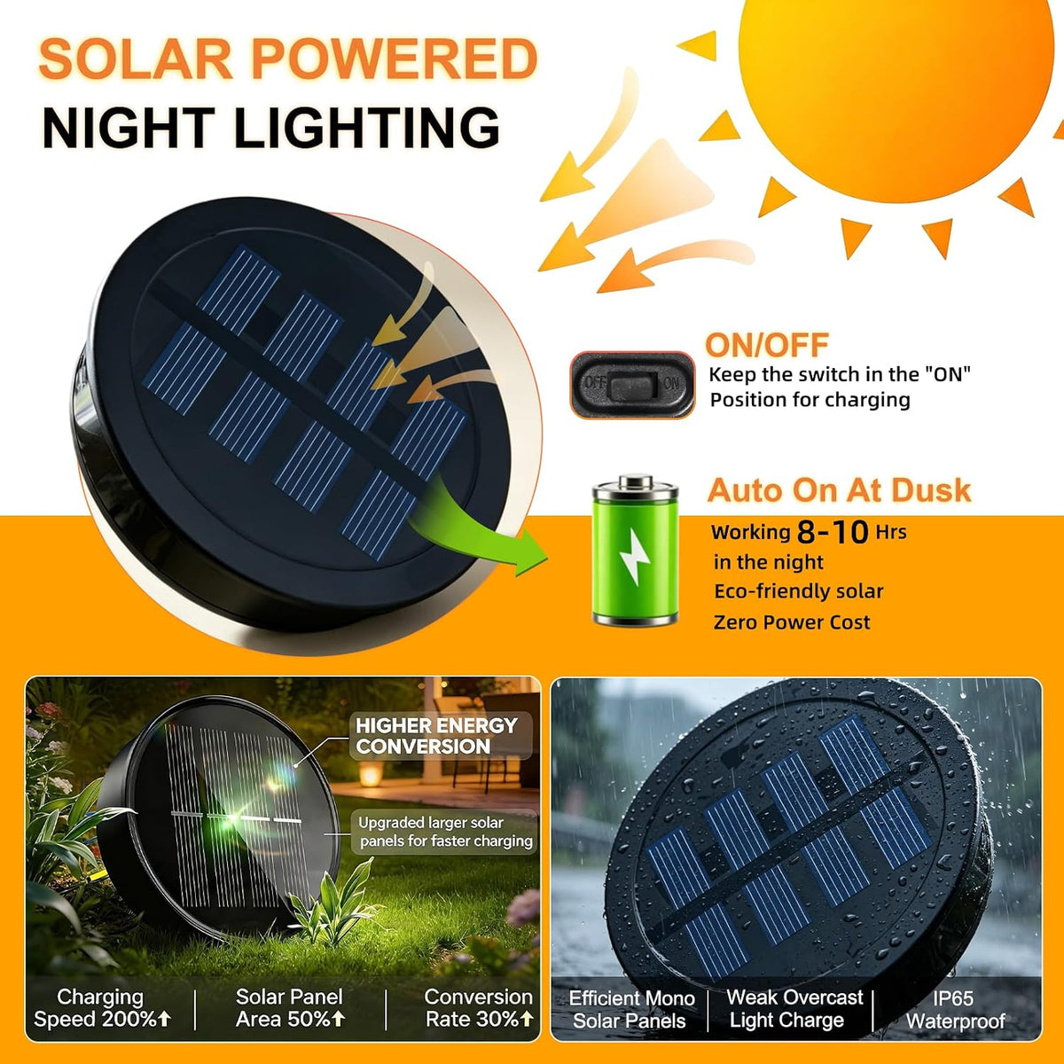 Amugmilk Luces solares colgantes para exteriores, paquete de 2 lint...