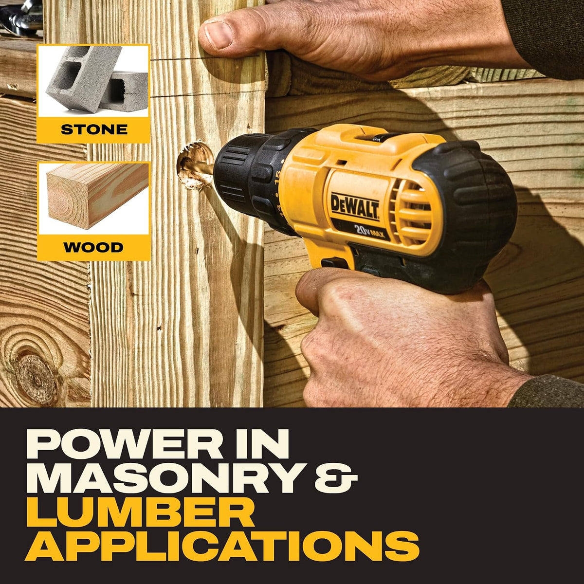 DEWALT Kit de combo de perforación inalámbrico de 20V MAX, 2-Herram...