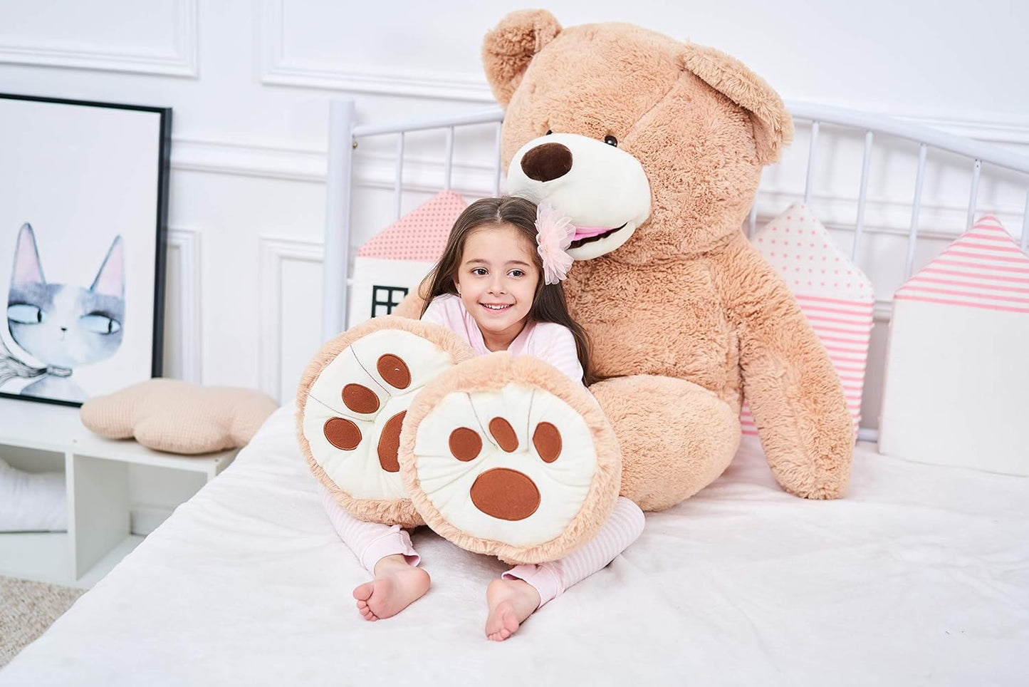 IKASA - Oso de peluche gigante, animales de juguete (Marrón, 63 pul...