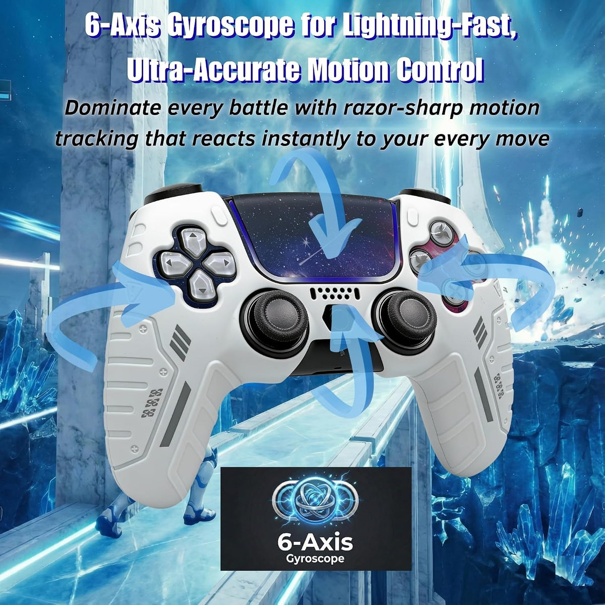 NexoGame Mando Inalámbrico para PS5 con Joysticks Efecto Hall 3D, G...