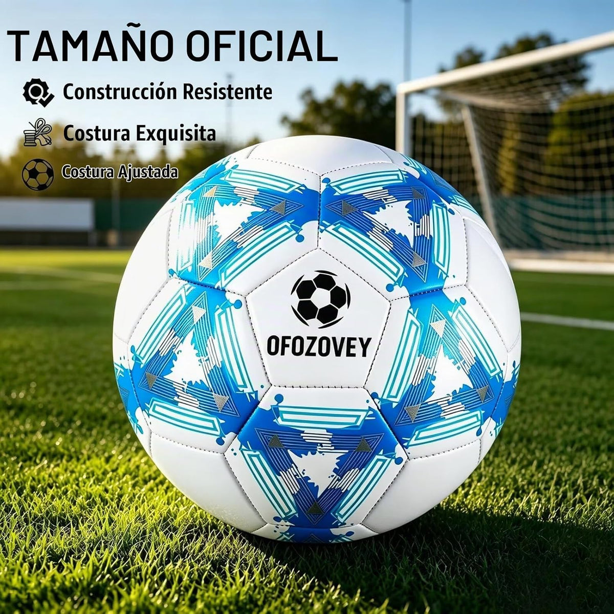OFOZOVEY Balón de fútbol tamaño 5 paquete de tres, balón de fútbol...