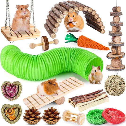Juego de juguetes de hámster, conejillo de indias, conejito de indi...