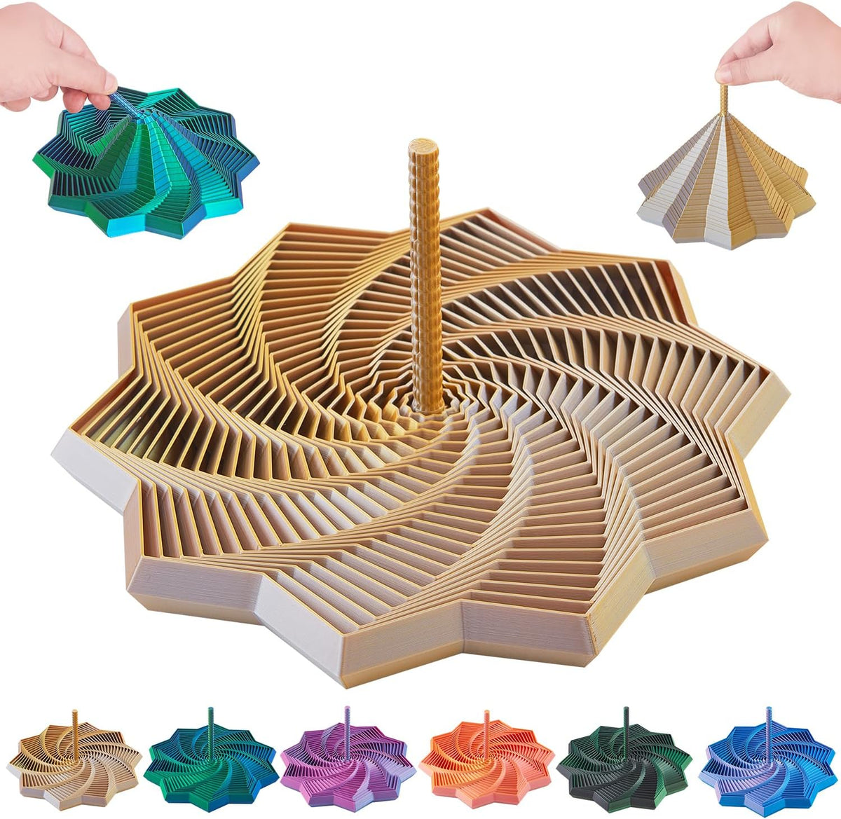 Estrella sensorial antiestrés expandida 3D con asa, alivio del estr...